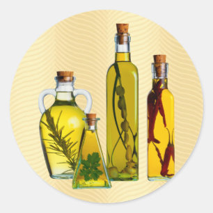 Pegatina Redonda Aceites de cocina