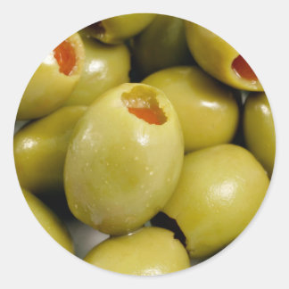 Pegatina Redonda Aceitunas verdes