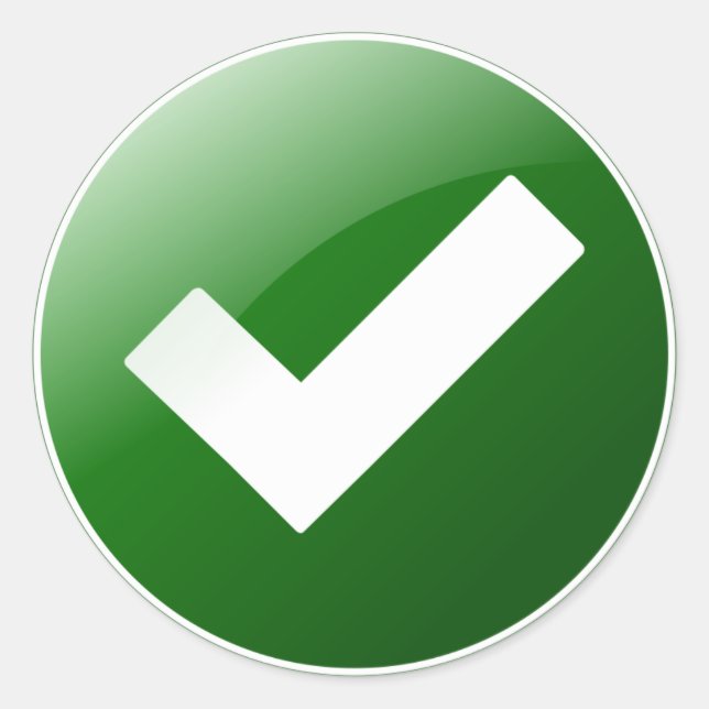 Pegatina Redonda Aceptar (Anverso)