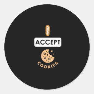 Pegatina Redonda Acepto cookies