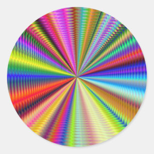 Pegatina Redonda acercar a este fractal