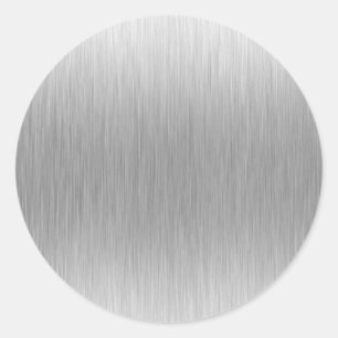 Pegatina Redonda Acero inoxidable de aluminio cepillado texturizado