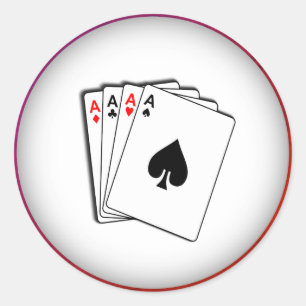Pegatina Redonda Aces