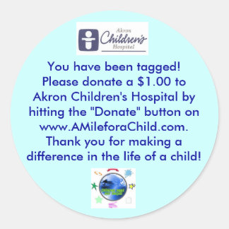 Pegatina Redonda ACH, logo de CNOH, ¡te han etiquetado! Por favor, 