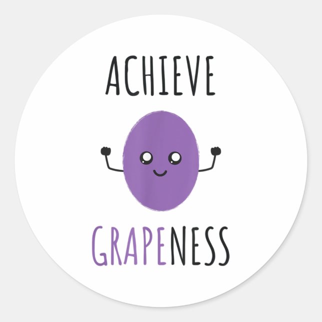 Pegatina Redonda Achieve Gness - Kawaii Style G  (Anverso)