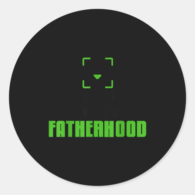Pegatina Redonda Achievement Unlocked Fatherhood Gamer Video Games  (Anverso)