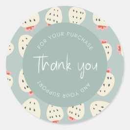 Pegatina Redonda Acondicionamiento de fresa suave