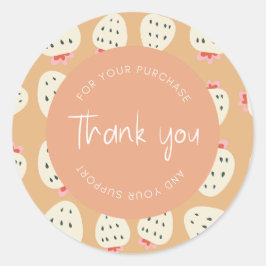 Pegatina Redonda Acondicionamiento de fresa suave