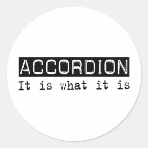 Pegatina Redonda Acordeón es