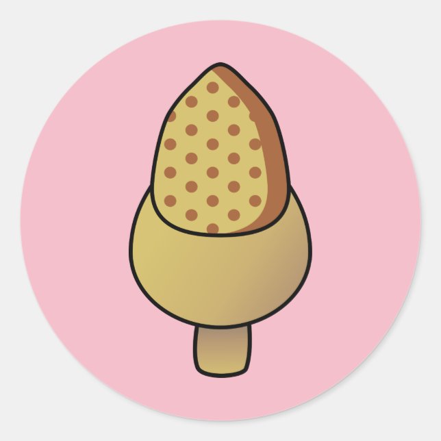Pegatina Redonda Acorn (Anverso)