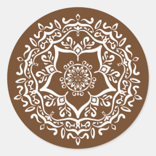Pegatina Redonda Acorn Mandala