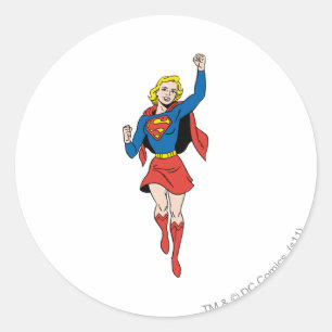 Pegatina Redonda Actitud 4 de Supergirl