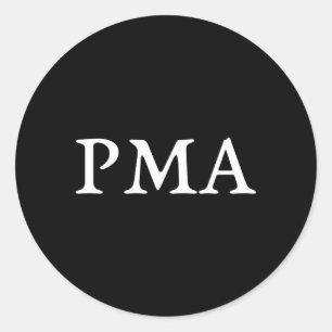 Pegatina Redonda Actitud De Tal Positivo Pma