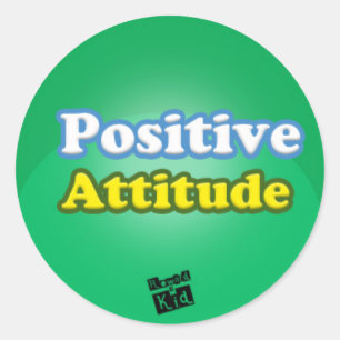 Pegatina Redonda Actitud positiva (conjunto de 20)