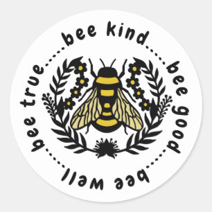 Pegatina Redonda Actitudes de Bee