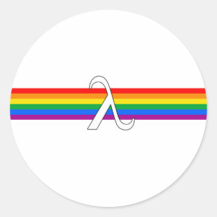 Pegatina Redonda Activismo del orgullo gay
