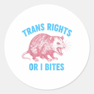 Pegatina Redonda Activista Lgbtq Transgender Equality Trans Rights 
