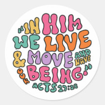 Actos 17:28 Tipografía colorida con letras manuale