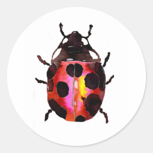 Pegatina Redonda Acuarela