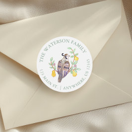 Pegatina Redonda Acuarela 12 días de dirección de Navidades