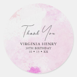 Pegatina Redonda Acuarela 30 cumpleaños