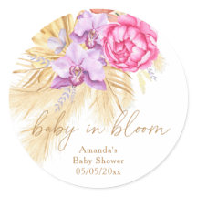 Acuarela boho hierba de pampas - Shower de bebé