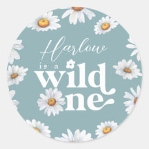 Acuarela Daisy Wild One Chica Primer Cumpleaños Cl