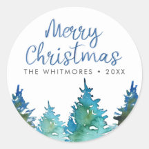 Acuarela de árbol de Navidad