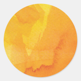 Pegatina Redonda acuarela de Otoño Dorado