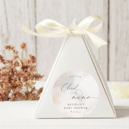 Pegatina Redonda Acuarela En Los Favoritos Baby Shower De Cloud 9