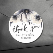 Acuarela Floral Bridal Shower de Agradecimiento