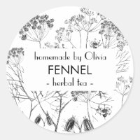 Acuarela moderna Fennel Foeniculum vulgare herbal