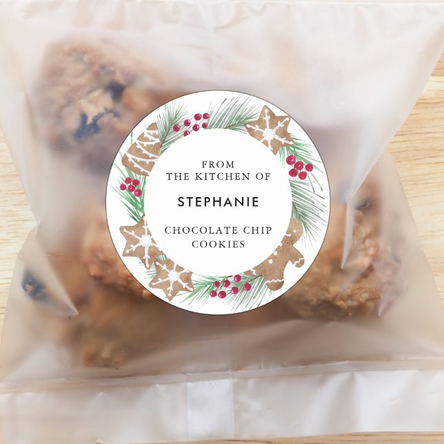 Pegatina Redonda Acuarela personalizada de cocción de cookies (Subido por el creador)