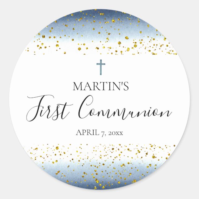 Pegatina Redonda acuarela y detalles del Relieve metalizado FAUX Pr (Anverso)