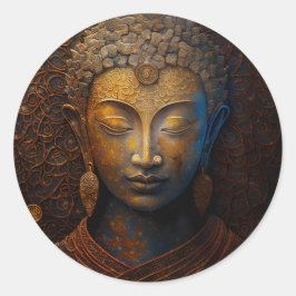 PEGATINA REDONDA ACUERDO DE PAZ | RETRATO DE MEDITACIÓN