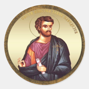 Pegatina Redonda AD 004 - Apostol Jakov Apostle Jakov