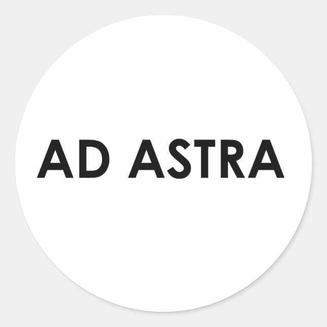 Pegatina Redonda Ad astra (Anverso)