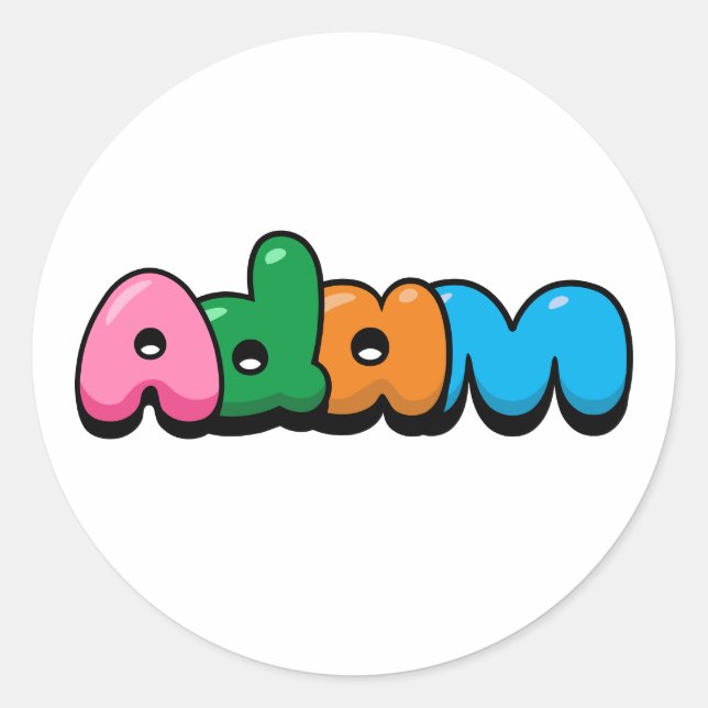 Pegatina Redonda Adam (Anverso)