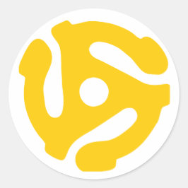 Pegatina Redonda Adaptador de registro 45 retros