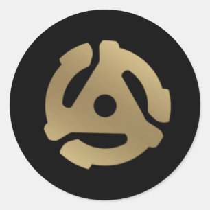 Pegatina Redonda Adaptador de registro de 45 RPM