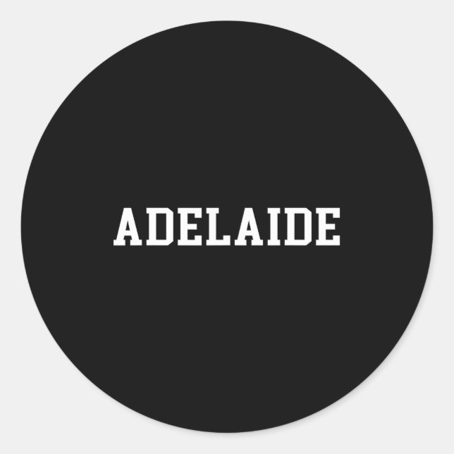 Pegatina Redonda Adelaide  (Anverso)