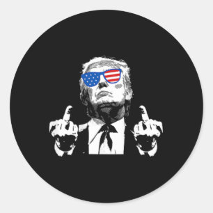 Pegatina Redonda (Adelante Y Atrás) Se Perdió Trump 2024 Estadounid