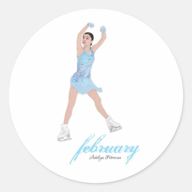 Pegatina Redonda Adeliya Petrosian Febrero (Anverso)