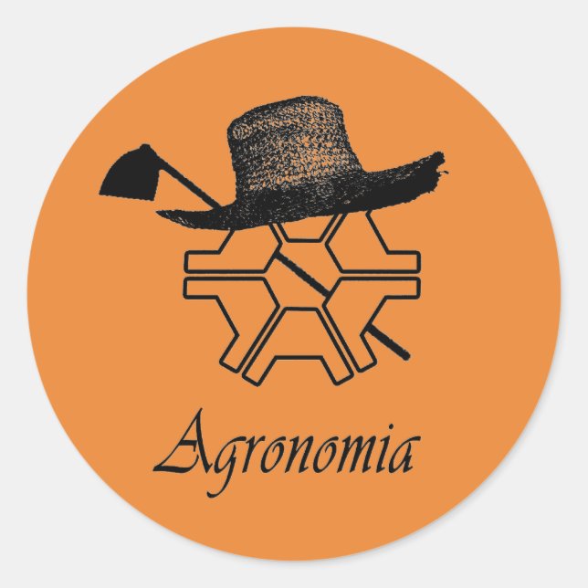 Pegatina Redonda Adesivo Agronomia (Anverso)