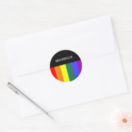 Pegatina Redonda Adesivo Autocolante Orgulho Gay Rainbow