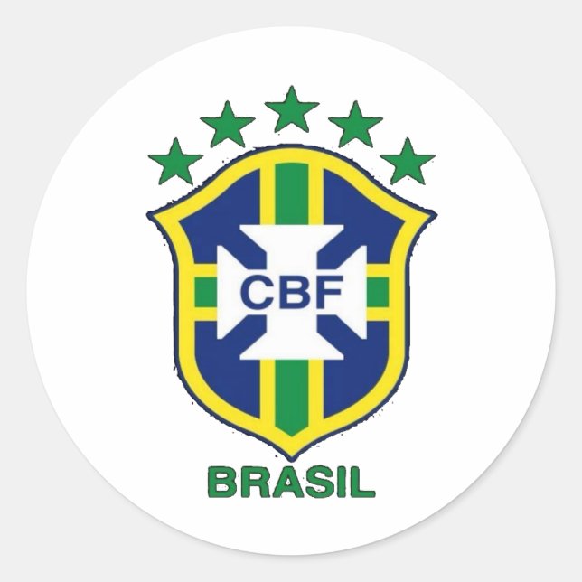 Pegatina Redonda Adesivo Brasil (Anverso)