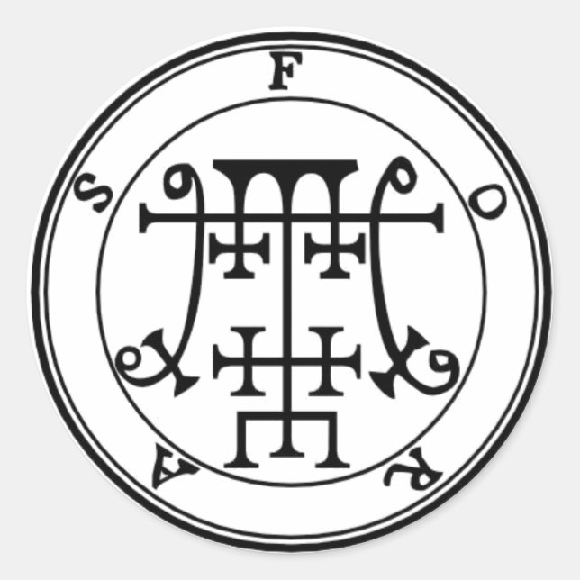 Pegatina Redonda Adesivo Foras Goétia (Anverso)