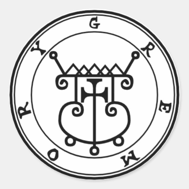 Pegatina Redonda Adesivo Gremory Goétia (Anverso)