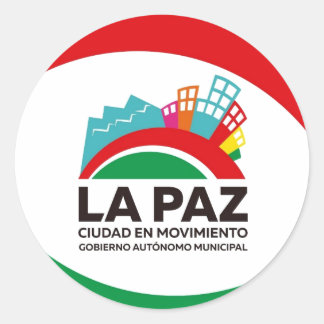 Pegatina Redonda Adesivo La Paz