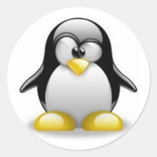 Pegatina Redonda Adesivo Linux